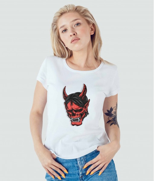 Дамска тениска с щампа Готика Devil - TShirtArtShop.com